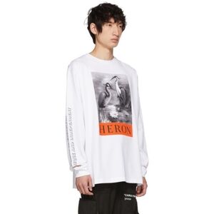 Heron Preston White Long Sleeve Shirt S
